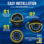 Goodyear New Grip Starter Kit Snow Socks for All Tire Brands
